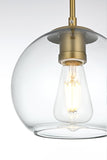 Living District Baxter 5-Light & Glass Metal Pendant In Chrome/Clear