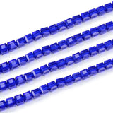 200pcs Czech Faceted Cube Crystal Glass Beads Spacer 8mm (0.3 Inch) Cobalt Blue