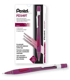 Mechanical Pencil, 0.9 mm, Red Transparent Qty:12