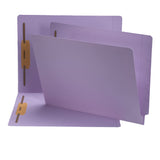 Smead End Tab Fastener File Folder, ShelfMaster Reinforced StraightCut Tab, 2 Fasteners, Letter Size, Lavender, 50 per Box (25