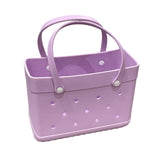 Club Bollywood The Style Sutrabeach Hole Bag Travel Bag Handbag Easy To Clean Multipurpose Shopping Basket Violet|Clothing, Shoe