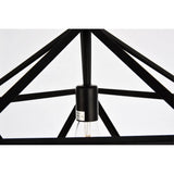 Elegant Lighting Living District Redmond Collection Pendant D19.7 H22.6 Lt:1 Black Finish