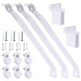 Chaokant 12 Inch Wire Shelf Brackets Set, 3 Pack Metal Shelf Supports + 6 Shelf Clips & 2 End Brackets, Wire Shelving Accessorie