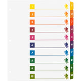 Business Source 21910 Index Dividers w/TOC, 110,10 Tab, 24ST/BX, Multi