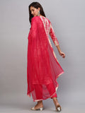 Gosriki Women'S Cotton Blend Printed Straight Kurta With Pant & Dupatta (Chitkabra-Pink-Gs_M_Pink_Medium),Pink,,B0BSVDQQCX