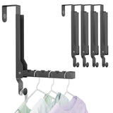 4 Packs Over The Door Drying Rack, Folding Over Door Hanger Hooks, Portable Space Saving Collapsible Coat Towel Racks for Laundr