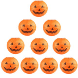 10 PCS Halloween Pumpkin Paper Lantern Jack O Lantern Pumpkin Hanging Paper Lantern for Halloween Party Parties Garden Decoratio