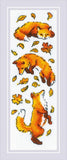 Riolis Cross Stitch, Foxes In The Leaves (14 Count)