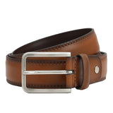 Da Milano Non Reversible Leather Belt For Men Brown (Size 95 Cm)