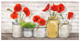 Poppies In Mason Jars-Paper Art-74,,X38,,
