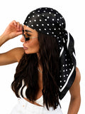 Nk Textiles WomenS Geometric Polka Dots Print Satin Head Scarf Neck Scarf (Square) (44X44)