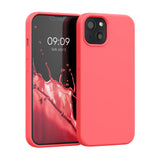 kwmobile Case Compatible with Apple iPhone 13 Case - TPU Silicone Phone Cover with Soft Finish - Vivid Coral