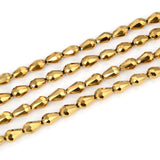 120pcs Czech 12mm Faceted Teardrop Crystal Glass Beads Gold Aurum