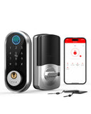 Smart Lock - Fingerprint Keyless Entry Door Lock for Front Door, Bluetooth Electronic Deadbolt with App Control, Auto Locking, e