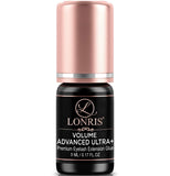 7-8 Weeks Retention/Eyelash Extension Glue Volume Advanced Ultra+ LONRIS Lash 5 ml/1-2 Sec Drying time/Maximum Bonding/Semi-Perm