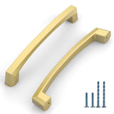 KNOKLOCK 10 Pack 5 Inch(128mm) Kitchen Cabinet Handles Brushed Gold Cabinet Pulls Kitchen Cabinet Hardware Drawer Pulls for Dres