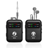 JCANOL Wireless in Ear Monitor System, 2.4G Stereo Wireless IEM System with Beltpack Transmitter Receiver Auto-Pairing, 164ft fo