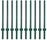 LADECH 3-4-5-6-7 Feet Sturdy Duty Metal Fence Post – Garden U Post for Fencing - 10 Pack (4 Feet)