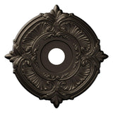 19OD x 3 1/2ID x 1P Attica Thermoformed PVC Ceiling Medallion (Fits Canopies up to 6 3/4), Metallic Black Night