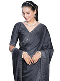 Satrani Womens Pure Georgette Saree (3186S137N_Grey)
