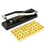 Interstate Pneumatics H8KIT HeavyDuty Bench Crimper (H8) with Ferrules (50pk) 0.625 ID x 1 & 0.656 ID x 1