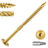 BNUOK Lag Screws #14 x 6 Inch, (1lb, 20pcs) Heavy Duty Construction Structural Exterior Wood Timber Screws, Torx Drive Washer He