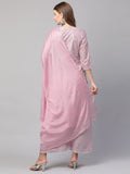 Gosriki Women'S Cotton Straight Kurta With Palazzo & Dupatta(Kpzd-Cot-10047-Pink_L-Go_Pink_Large),Pink,,B09N92HXPL