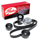Gates Complete Serpentine Belt Drive Component Kit compatible with Ford F-350 Super Duty 6.7L V8 2012-2016