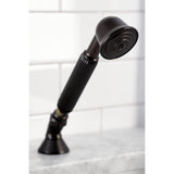 Kingston Brass Ksk3355Pltr Vintage Deck Mount Hand Shower With Diverter For Roman Tub Faucet, 3.44 X 5.63 X 8.06, Oil Rubbed Bro