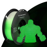 TINMORRY Glow PETG Filament 1.75, Rapid PETG 3D Printer Filament, Compatible with Bambu FDM 3D Printer, 1 KG 1 Spool, Glow Green