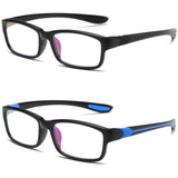 JOON-joon Reading Glasses Men 2 Pairs Ultra Light TR90 Sports Style Blue Light Blocking Readers+2.0(Black&Blue)