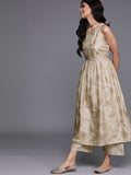 Libas Women'S Silk Blend Kurta Sets (20242O_Grey Grey L