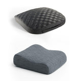 The White Willow Travel Comfort Combo, Small Contour Memory Foam Travel Pillow (Grey) + Orthopedic Travel Seat Cushion | Airplan