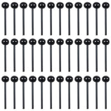 TOAOB 300pcs Black Glass Safety Eyes 3mm Small Doll Eyeballs for Crafts Needle Felting Bears Dolls Decoys Sewing