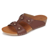 Ortho Joy Doctor Slipper For Women Fancy || Orthopedic Women'S Slipper || Comfortable Regular Wear Slippers For Women,Dark Brown,6,B0C3VT8FH7