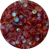 Matte Aurora Crystal Glass Beads Brown 100pcs 8mm Flash Glitter Shining Mermaid Round Loose Aura Bead Frosted Moonstone for Jewe