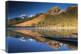 Teton Range Reflecting In String Lake, Grand Teton National Park, Wyoming-Canvas Art-24X18