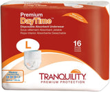 Tranquility Prem Daytime Disp Absorb Underwear LRG 64CT
