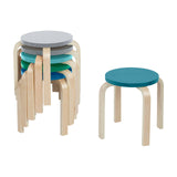 ECR4Kids Bentwood Stackable Stools, Classroom Furniture, Contemporary, 6-Piece