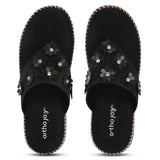 Ortho Joy Doctor Fancy Footwear For Women || Orthopedic Women'S Fancy Slipper/Sandal For Women,Black,6,B0CS3F285X