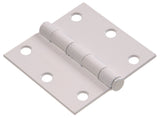 The Hillman Group 851280 FullMortise Square Door Hinges, 31/2