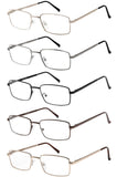 Success Eyewear Reading Glasses Set of 3 Metal Full Rim Glasses for reading for Men and Women