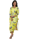 Gosriki Women'S Rayon Blend Straight Printed Kurta With Palazzo (Anaar-Green-Gs_Xl_Green_X-Large),Green,,B0CYPQ9WZP