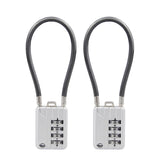4 Digit Cable Combination Lock 7.1 inches Bold Cable for School Gym Locker,Helmet,Filing Cabinets,Toolbox,Luggage Suitcase,knaps