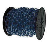 Mr. Chain Plastic Barrier Chain Reel, Cobalt Blue, 2Inch Link Diameter, 125Foot Length (50166)