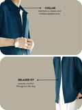 Leriya Fashion Textured Shirts for Men || Casual Shirt for Men || Shirt for Men|| Men Stylish Shirt || Men Fancy Shirt || Men Full Sleeve Shirt || Plain Shirts for Men (X-Large Turquoise),Turquoise