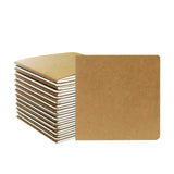 zmybcpack 24 Pack Mini Kraft Paper Blank Notebook, 4 x 4 inch Unlined Journals Sketchbooks Pocket Journal for Kids, Students,Tra