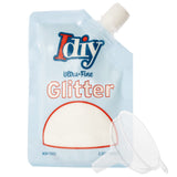 iDIY Ultra Fine Glitter (100g, 3.5 oz Pouch) w EasyPour Bag & FunnelSnowfall White Extra FineNonToxic, DIY Arts & Crafts, Sc