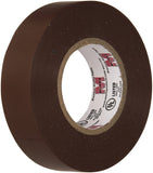 Morris 60060 Brown Vinyl Plastic Electrical Tape, 7 mil, PVC, 66 Length, 3/4 Width, 20-Pack