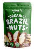 Food to Live Organic Dry Roasted Brazil Nuts with Himalayan Salt, 1 Pound Non-GMO, Oven Roasted, Lightly Salted, No Oil Added, W